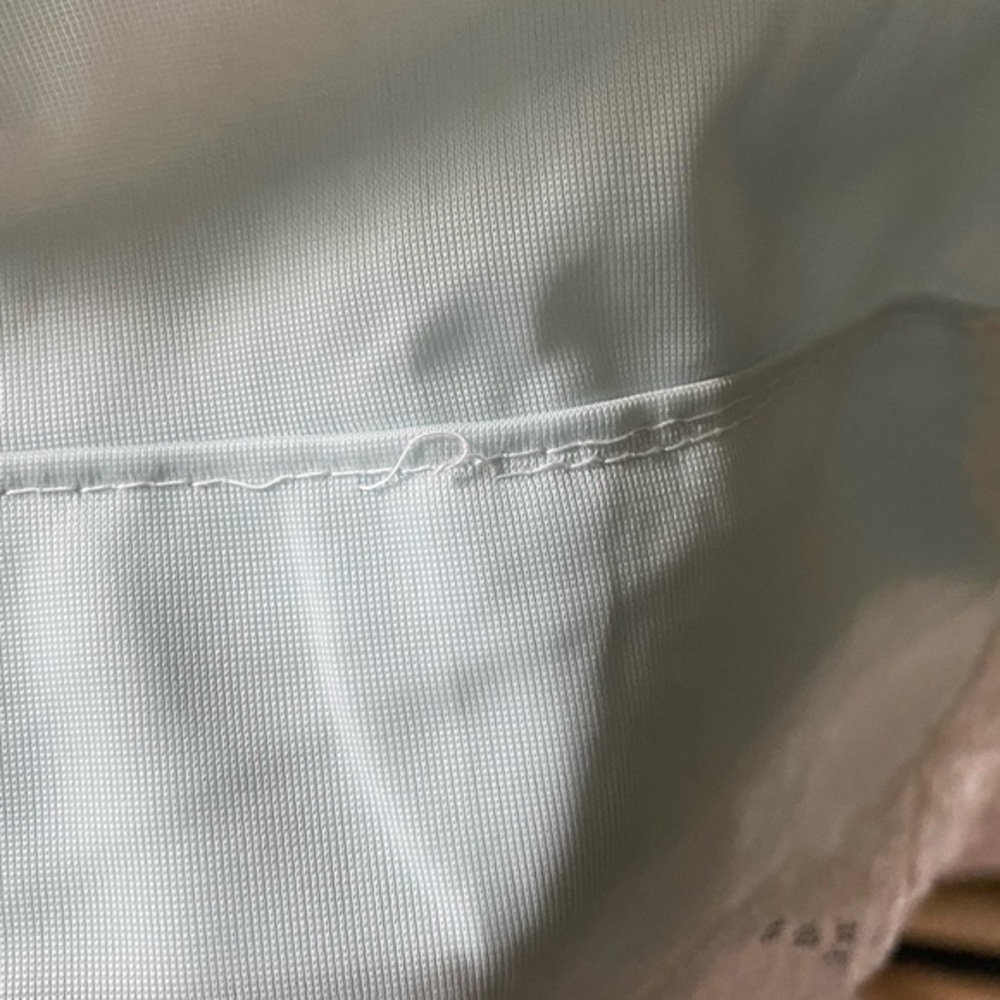 Vintage 50s/60s  women’s short light blue with white lace slip size 34 - Picture 7 of 9